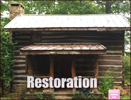 Historic Log Cabin Restoration  Fountain, North Carolina